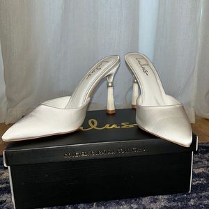 White Wedding High Heels with Pearl detail - brand new unworn